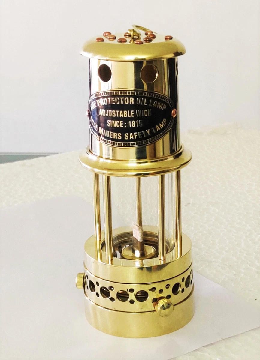 Antique Nautical Brass Minor Lamp Vintage Maritime Ship Boat Oil