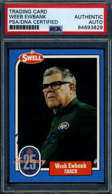 #ad Weeb Ewbank PSA DNA Signed 1988 Swell Autograph $41.00