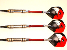 Soft Tip Darts, Used, 18 Gram Plated with New Alum Spin Shafts  Flights 2710