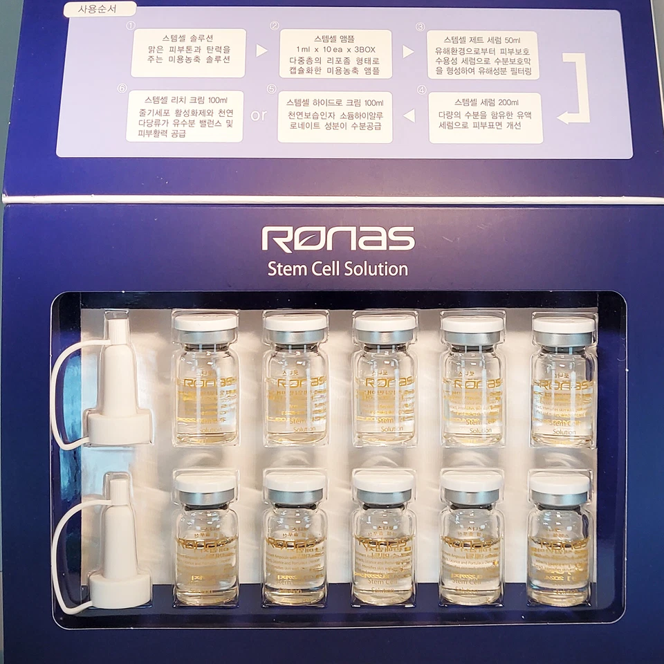 Ronas Stem Cell Solution Ampoule Set MTS Elasticity Wrinkle Lifting K-Beauty  - Image 3 of 4
