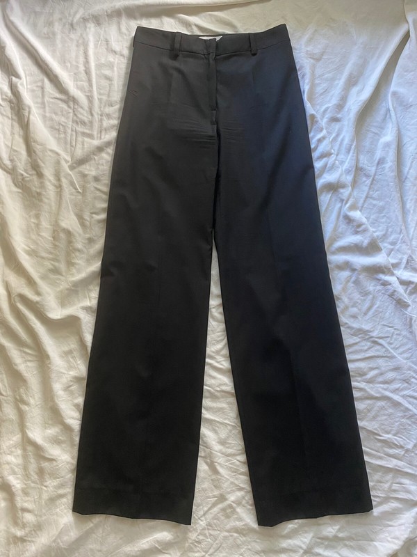 CLASSIC FULL LEG **BALENCIAGA PARIS BLACK DRESS PANT SLACKS**36*