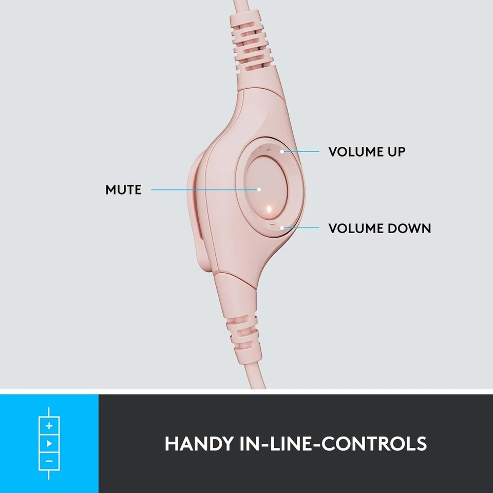 Logitech H390 Wired Headset with Noise Cancelling Microphone USB in-line control - Image 4 of 4