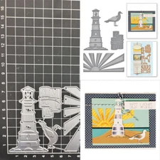 Metal Stencil Cutting Dies Shoreline Stitched Scrapbooking Album Craft Embossing