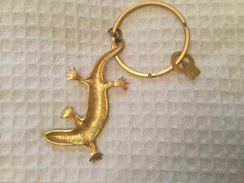 Anne Klein vintage key ring lizard goldtone - Picture 2 of 3