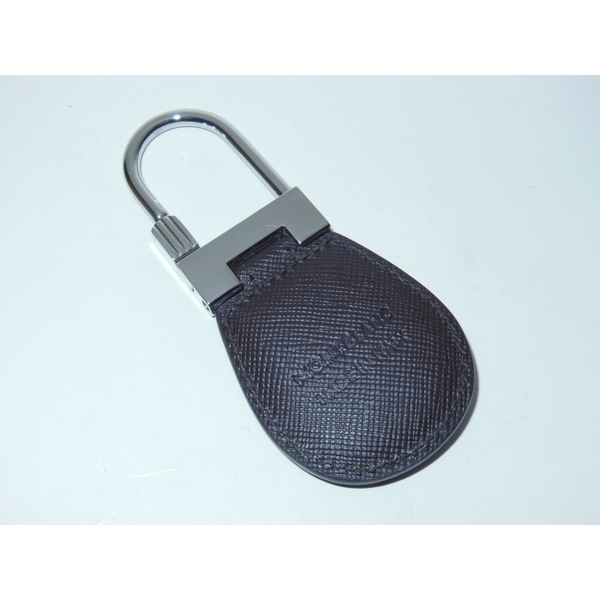 New* Montblanc Sartorial Key Fob Tobacco Brown Saffiano Leather