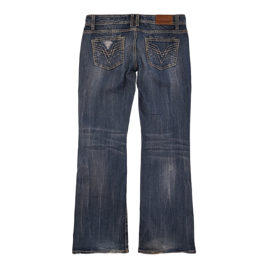 Jeans Boot Cut Vigoss Collection - Taille 11 (Women's), Délavé/distressed, Coupe Décontractée