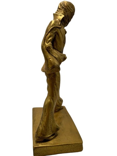 Vintage Gold Tone Elvis Presley Figurine Statue - Picture 5 of 12