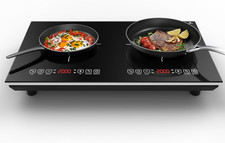 Double Induction Cooktop 4000W 2 Burner with Timer  Child Safety Lock