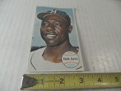 7A-96 1964 Topps Giant BASEBALL CARD # 49 Hank Aaron MILWAUKEE