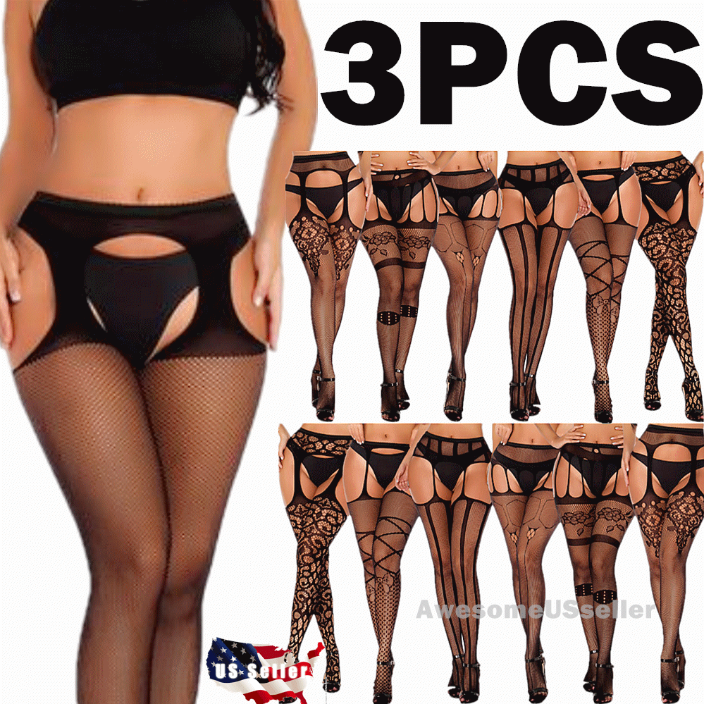 3 Women Pantyhose Socks Tights Stockings Opaque Sheer Hosiery Hose Plus Size USA eBay