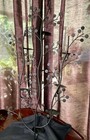 Metal Wall Art 8 Votive Candle Sconces Sparkly Crystals 34” Long — photo 2