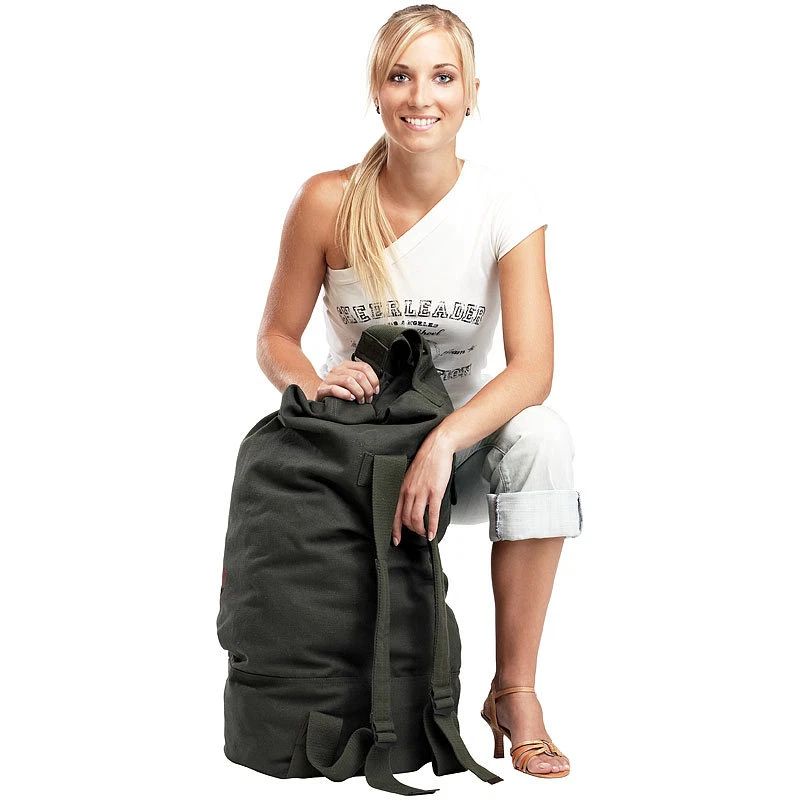 Xcase Seesack Rucksack: Canvas-Seesack 50 Liter, 28 x 25 x 80 cm (Seemannssack) - Bild 4 von 4