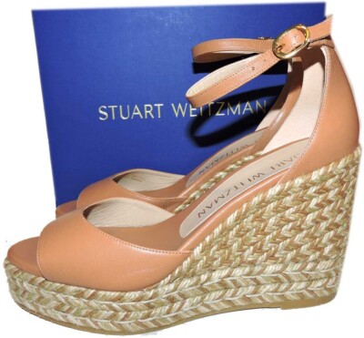 Stuart Weitzman Neutral Espadrille Wedge Sandals - Beige Stuart Weitzman 100mm Alyssa Suede Espadrille Wedge Sandals  main image 4