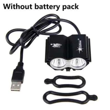 Waterproof USB Bike Light Front Bicycle Headlight Dual Lamps  Cycling No Battery