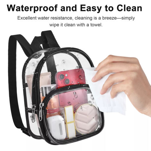 DHL Transparente Taschen Durchsichtiger PVC-Rucksack Reiseschultasche Rucksack~ - Bild 4 von 20