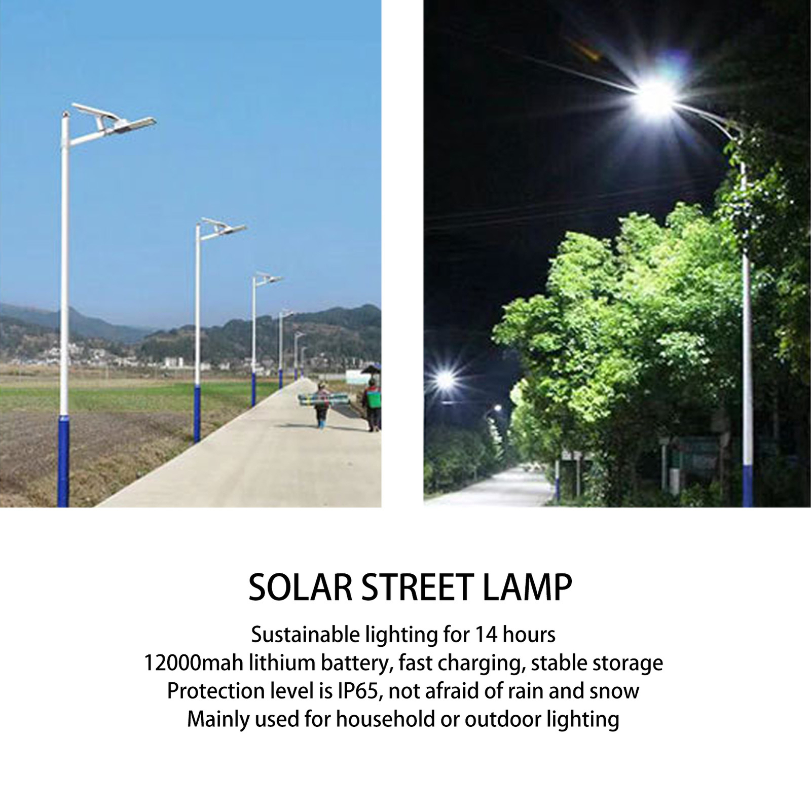 Outdoor Solar Lights 300W Smart Waterproof 14H Lighting Time Solar