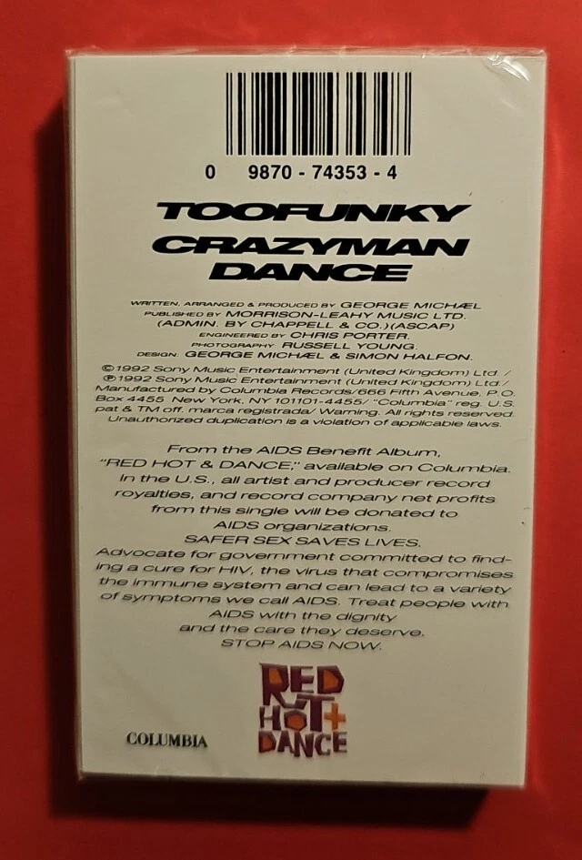 George Michael - Too Funky Cassette Single SEALED w/ Hype Sticker RARE! - Image 3 of 4