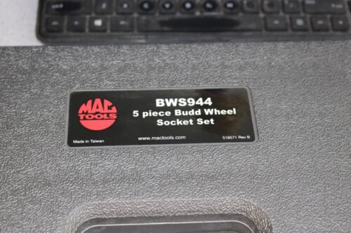 Mac Tools 5 Piece Budd Wheel Socket Set BWS944 - Picture 2 of 7