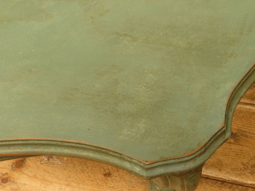 Vintage French Louis XV style Patinated Painted Coffee Table - Picture 10 of 23
