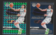 LAMELO BALL 2 Card Lot 2024-2025 Panini Mosaic Give and Go Green / Base #13