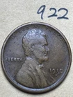 1910-S LINCOLN WHEAT CENT, low mintage date, "Very Fine" condition #922