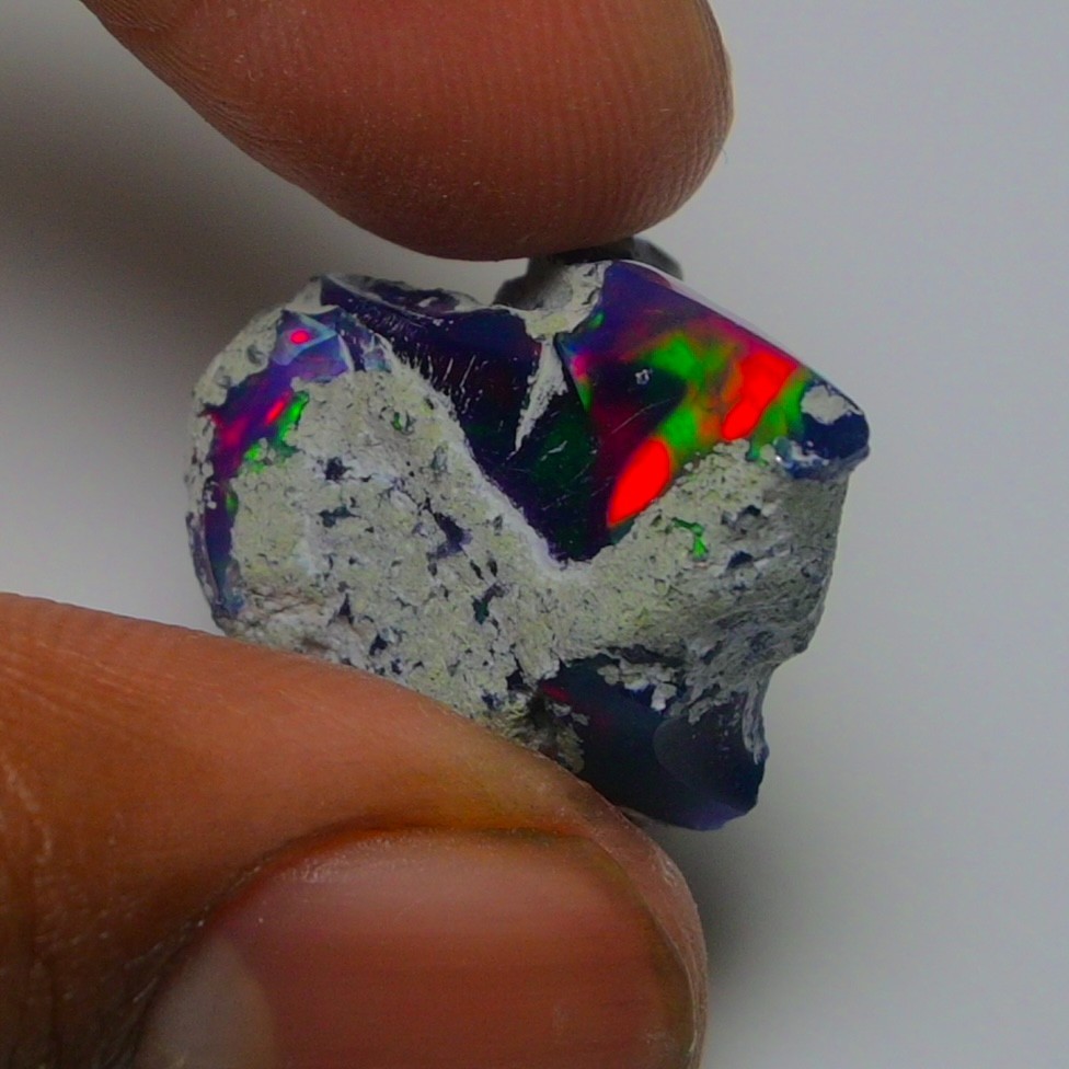 Blue Opal Rough 6.25  Carats, Smoked Ethiopian Welo Opal Rough, Fire Opal Rough