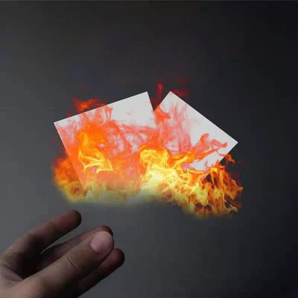 Flash Paper Magic Fire Sheets (17cm*20cm 15pcs) Fast Burning -No Smoke No Ash UK - Image 3 of 4