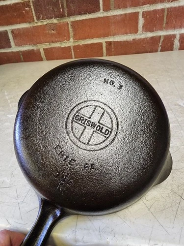 Antique Griswold #3 Cast Iron Skillet
