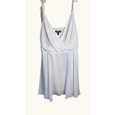 Express White Surplice Mini Dress V Neck Adjustable Side Zip Party Cocktail 10