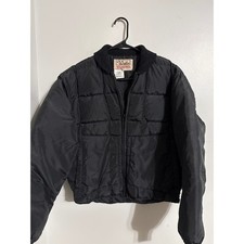 Walls Blizzard Pruf Down Insulated Jacket Mens 38 Black Quilted Puffer Made USA