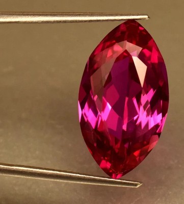 Natural 25 Ct Pink Sapphire Marquise Cut Certified Rare Loose Gemstone With Gift