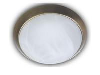 Deckenleuchte Alabaster Zierring Altmessing Flurbeleuchtung Dielenlampe Ø35Cm
