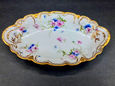 Vintage Theodore Haviland Limoge Francja owalne naczynie na cukierki / orzechy / seler