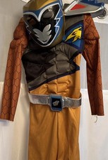 Chłopięcy Deluxe Power Rangers Dino Super Charge Gold Ranger Kostium Mały