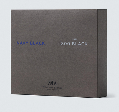Zara Man 800 Black and Navy Black 2 x 100ml EDT Eau De Toilette