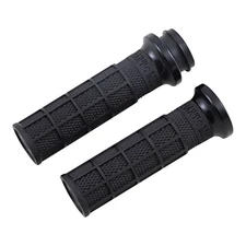 ODI Hart Luck Lock On Grips For Harley With Throttle By Wire Black / Black