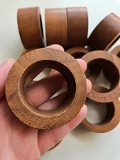 12-Pack Wooden Napkin Rings - Sophisticated Holders for All Occasions