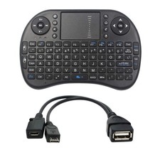 Mini Wireless Keyboard 2.4GHz Touchpad Mouse Combo OTG Cable Android TV Box