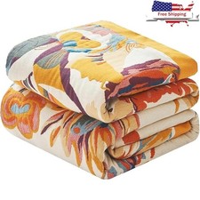 100 Cotton Boho Throw Blanket Soft Durable Eco Friendly Multi Purpose Home Decor