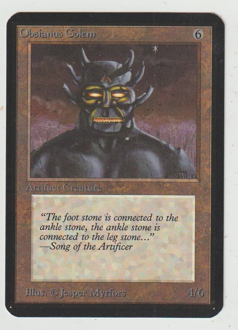 x1 ALPHA Obsianus Golem MTG ENGLISH 1993 EX-NM Card VINTAGE!