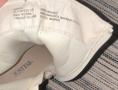 #ad JustFab Karsha Women#x27;s Boots Man Made US 7 UK 5 EU 37.5 Beige $34.00