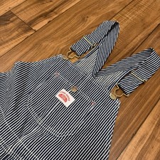 Round House Pin Striped Overalls Bibs Youth Kids Boys Girl's Size 14 32x28