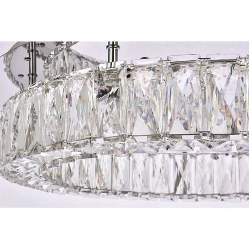 Elegant Lighting 3503F22C Monroe Flush Mount Chrome - Picture 6 of 8