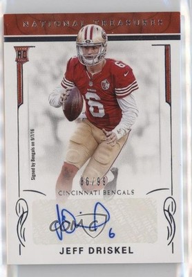 2016 Panini National Treasures Signatures 86/99 Jeff Driskel Rookie Auto RC 19n6