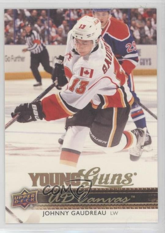 2014-15 Upper Deck UD Canvas Young Guns Johnny Gaudreau #C96 Rookie RC 4p5