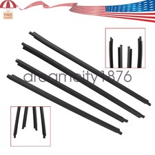 Fits For Toyota Fortuner 04-15 4 Pcs Black Window Weatherstrip Molding Trim Seal