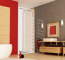 Box Porta Doccia in Acrilico - 1 lato, Apertura a Libro Soffietto Reversibile