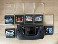 Lot SEGA Game Gear  avec 6 Jeux Sonic Aladdin Bugs Bunny Columms Titin au Tibet