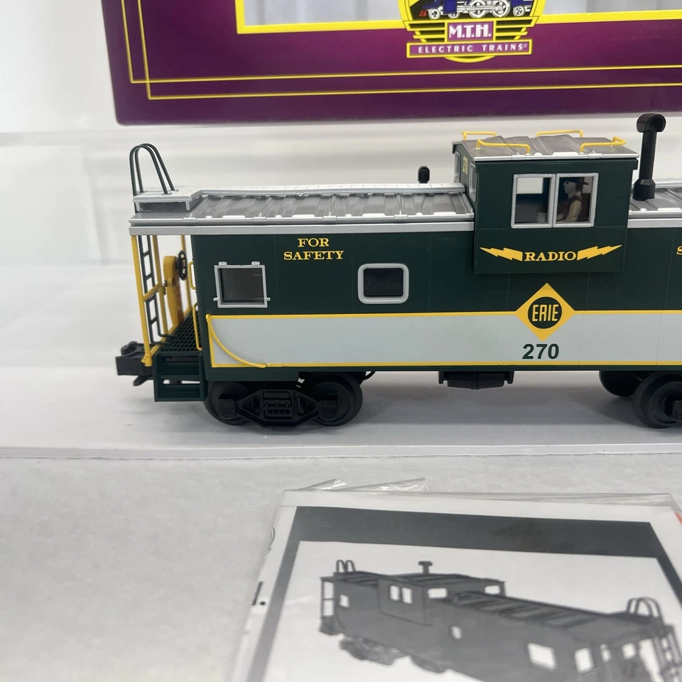 MTH Premier 20-91075 Erie Extended Vision Caboose #270 O Gauge New - Image 4 of 4