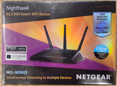 NETGEAR Nighthawk AC2300 Dual Band Smart WiFi Router R7000P -  FACTORY SEALED